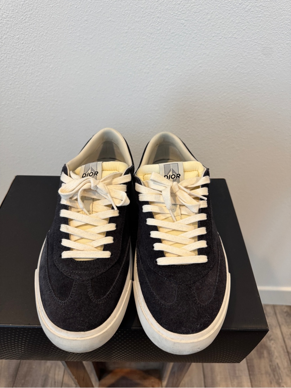 Dior Dark Navy Suede Low-Top Sneakers